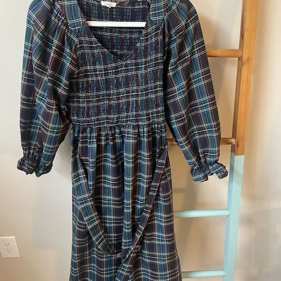 Red dress Botique Jodiful winter tartan plaid dress black green navy size s - Picture 9 of 10